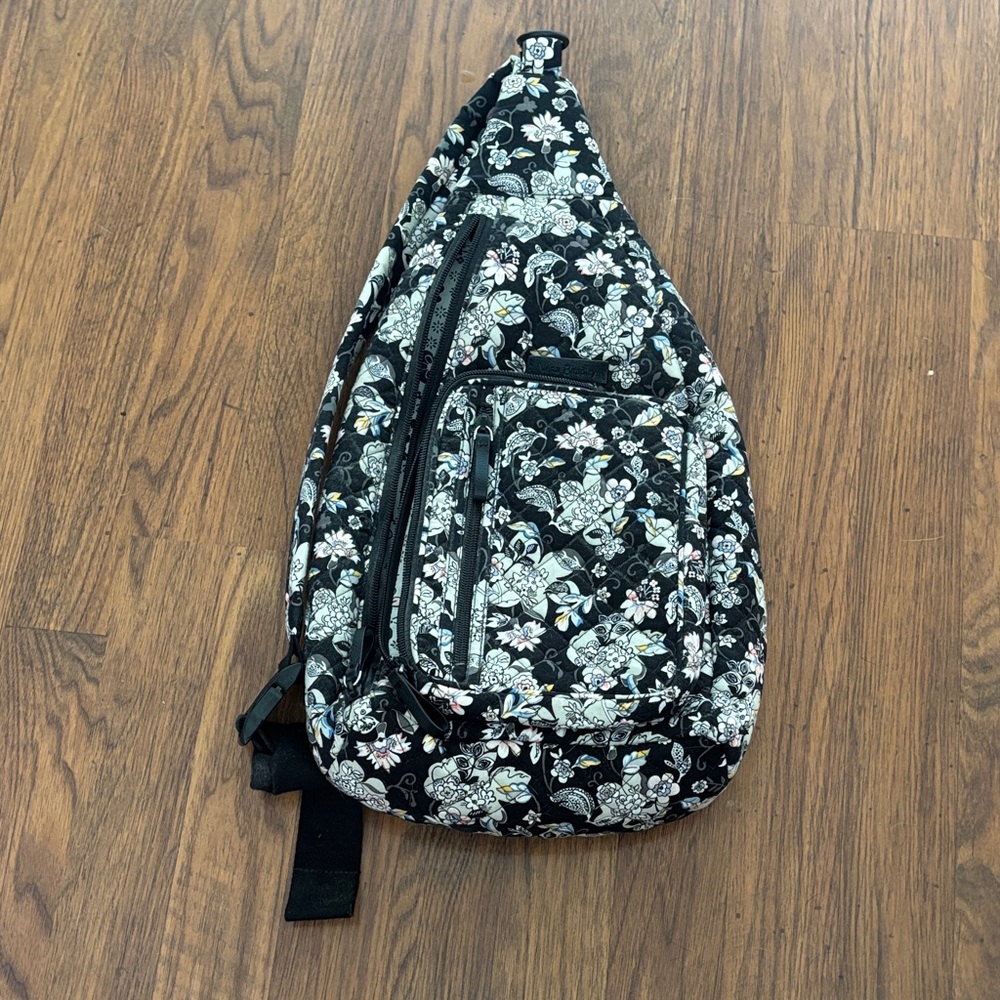 Vera Bradley Quilted Floral Sling Backpack Holland Garden Pattern